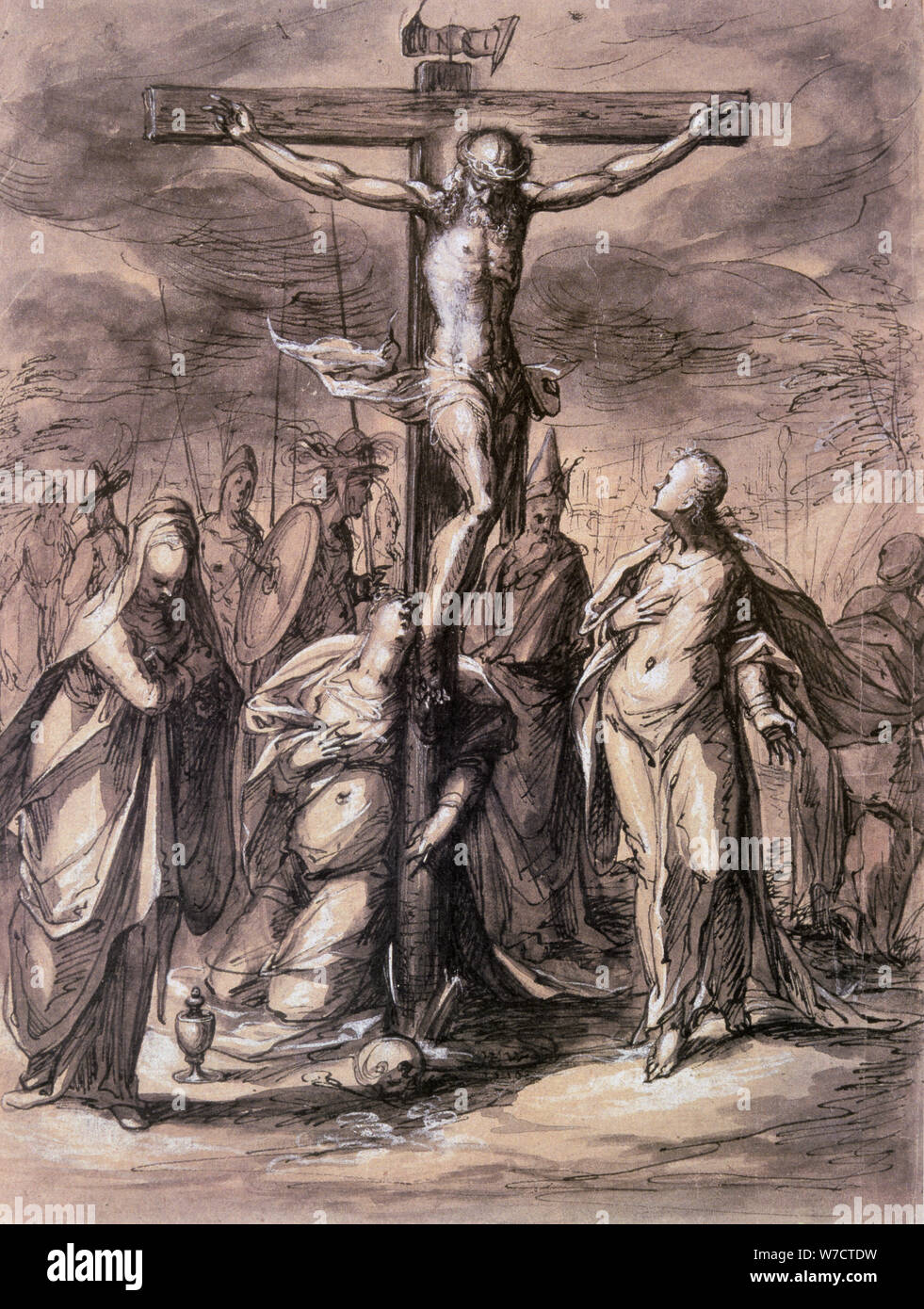 "Cristo sulla Croce', del XVII secolo. Artista: Hermann Weyer Foto Stock