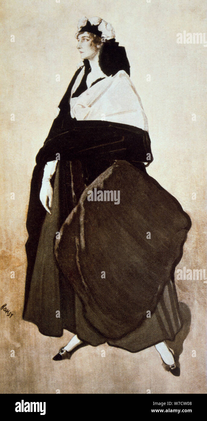 Ritratto della ballerina e patrono Ida Rubinstein, 1921. Artista: Leon Bakst Foto Stock