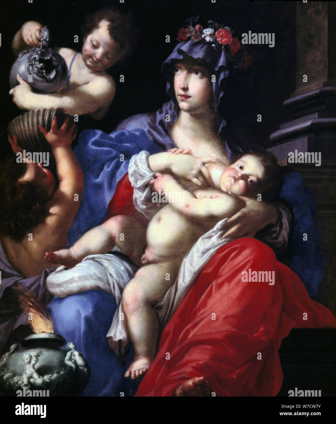 "Carità", secolo XVII. Artista: Cesare Dandini Foto Stock