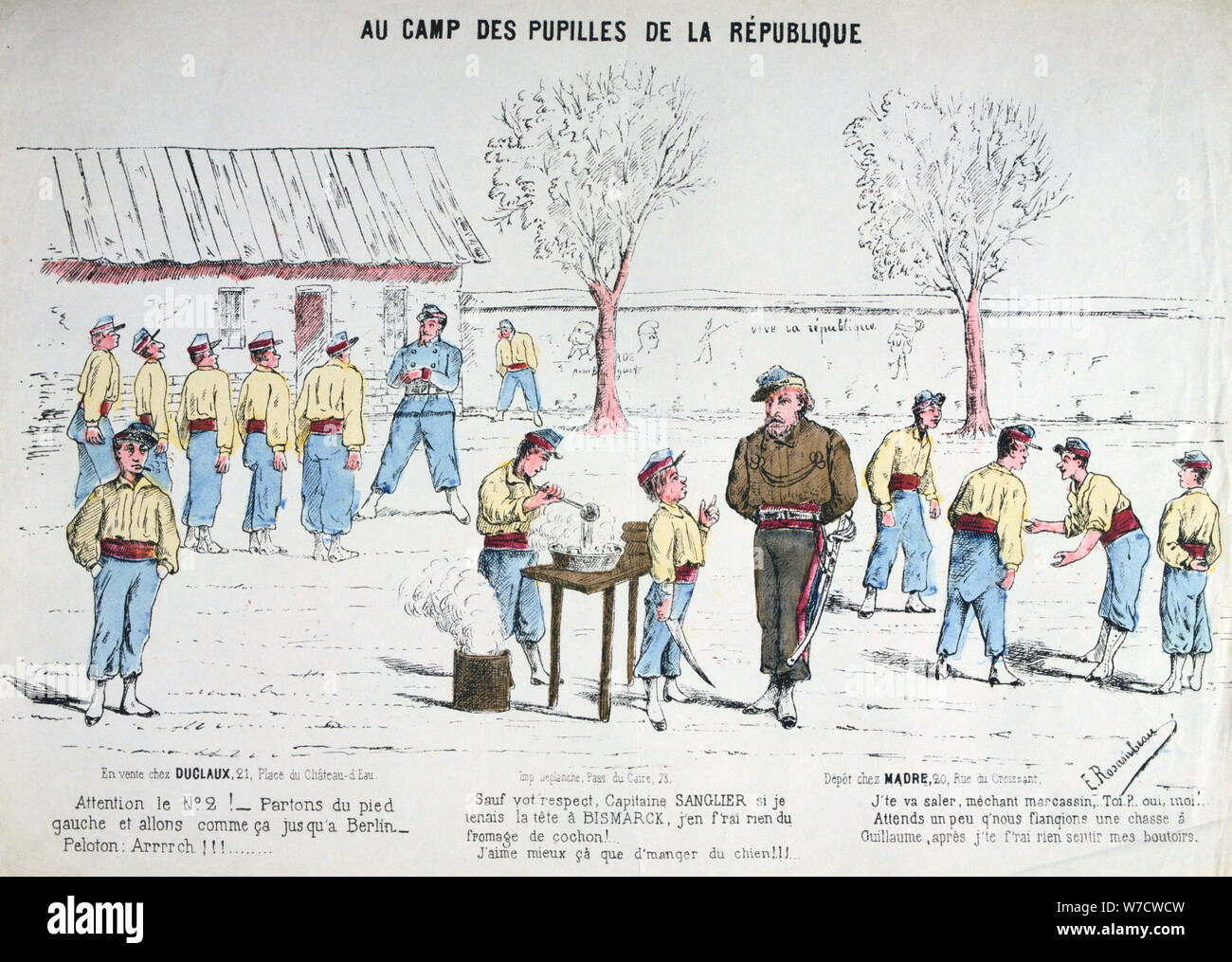 "Aux Camp des Pupilles de la Republique", 1871. Artista: Anon Foto Stock