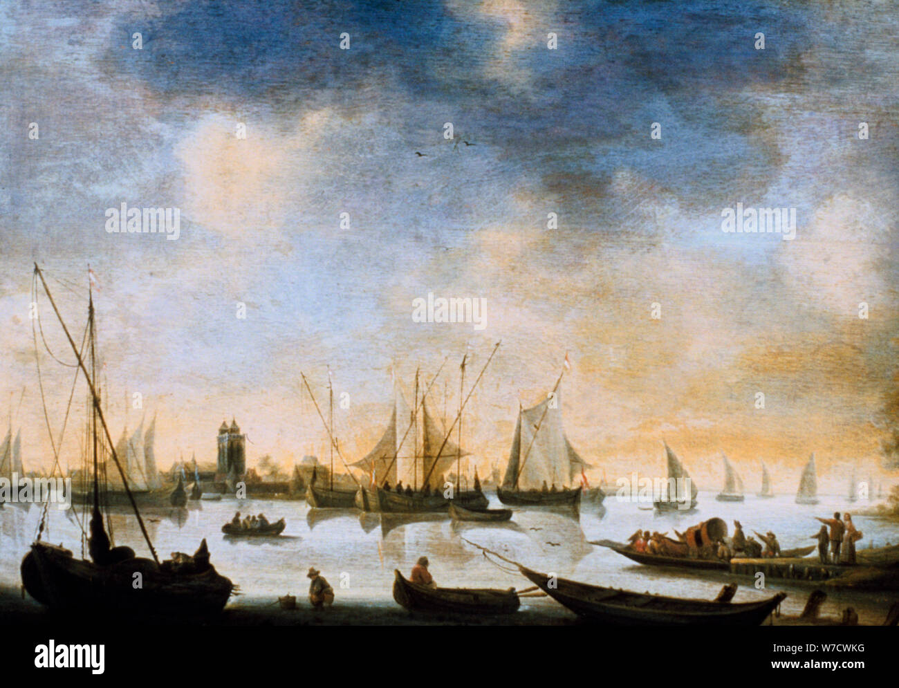 'Vista Fiume,' del XVII secolo. Artista: Jan van Goyen Foto Stock