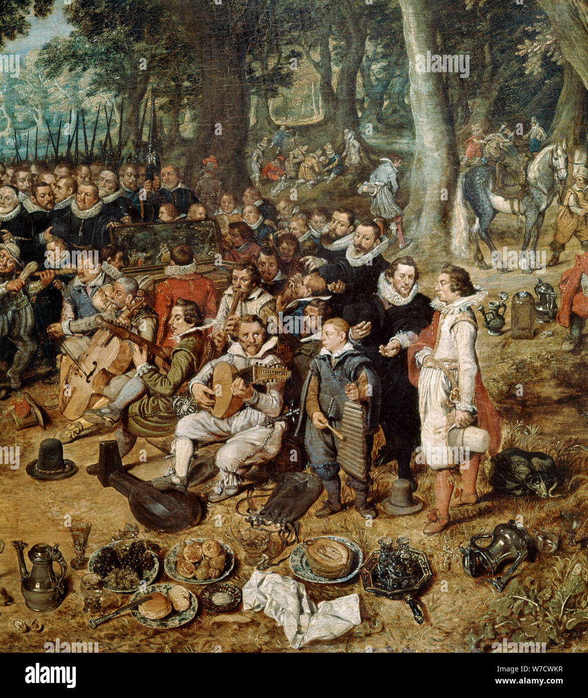 "L'Allegoria della tregua del 1609 tra i Paesi Bassi e la Spagna", il dettaglio del xvii secolo. Artista: Adriaen van de Venne Foto Stock