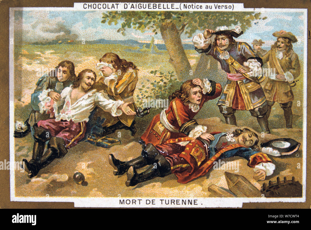 La morte del maresciallo Turenne, 1675, (xix secolo). Artista: sconosciuto Foto Stock