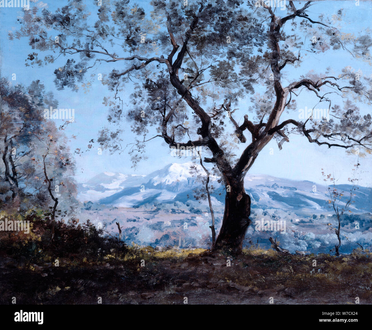 " La zona intorno a Mentone, vicino a Roquebrune', 1892. Artista: Emmanuel Lansyer Foto Stock