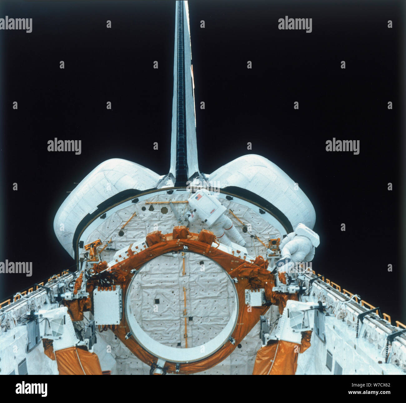 Space Shuttle astronauta su EVA, degli anni ottanta l'artista: sconosciuto Foto Stock