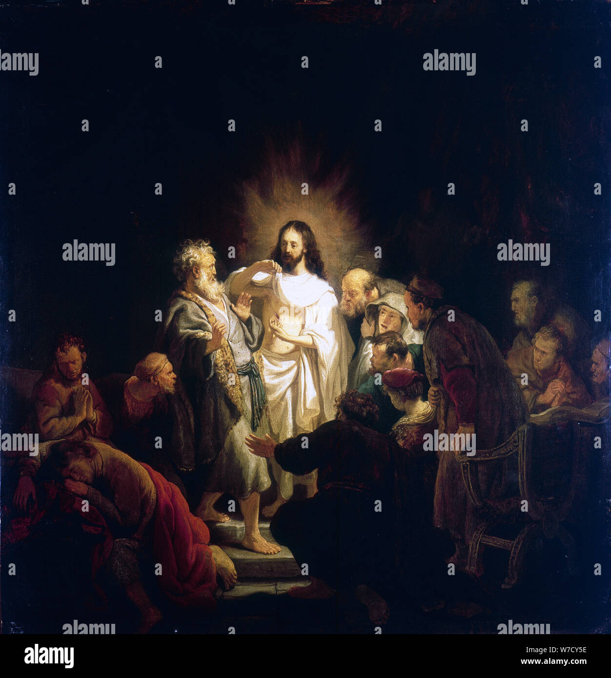 'Doubting Thomas', 1634. Artista: Harmensz Rembrandt van Rijn Foto Stock