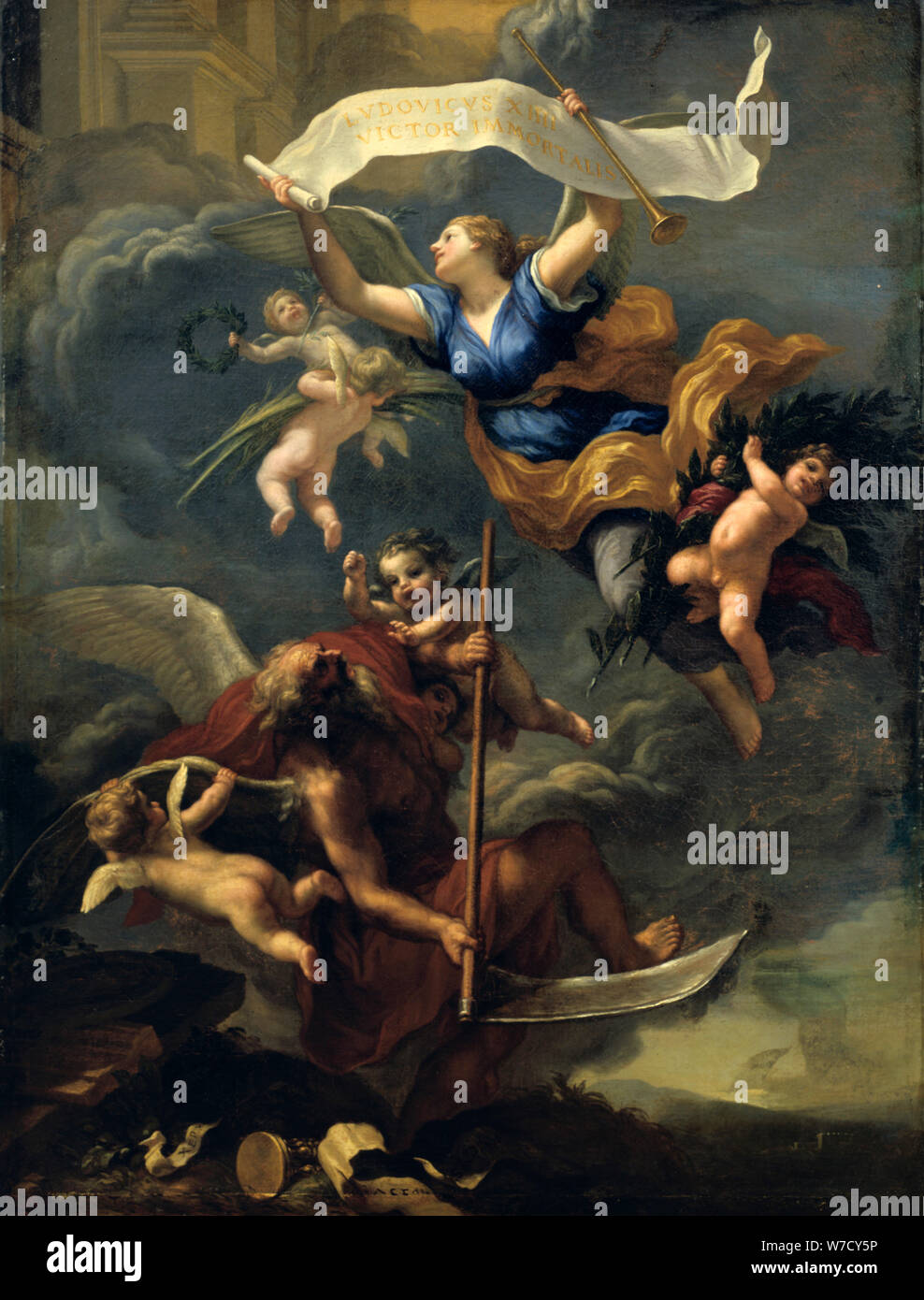 "La gloria di Louis XIV - Trionfo del tempo", secolo XVII. Artista: Baldassarre Franceschini Foto Stock