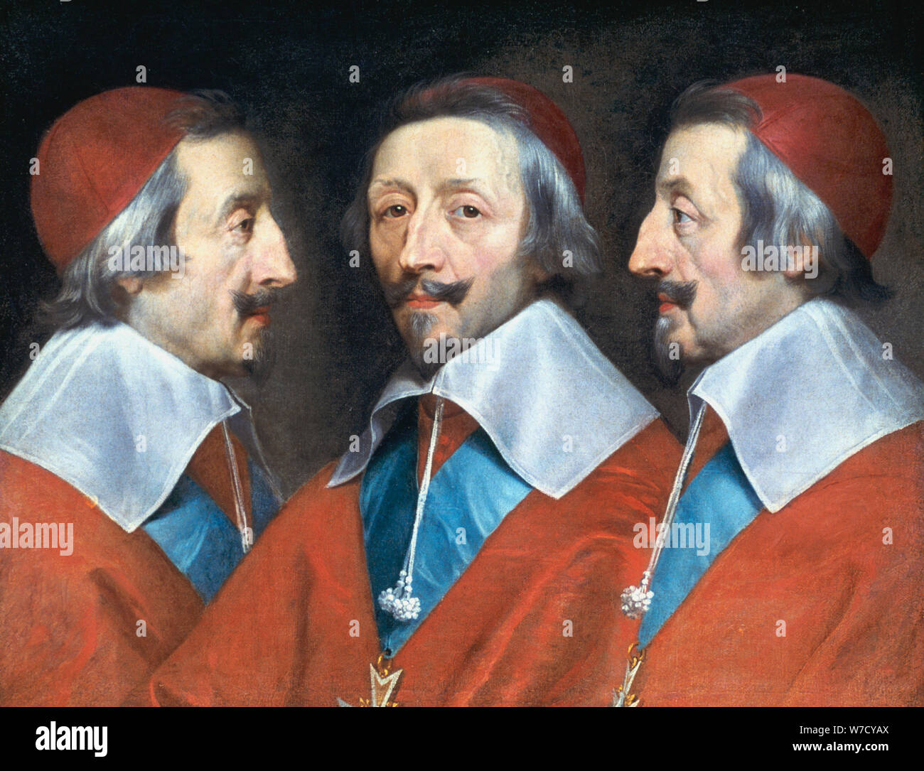 Il cardinale Richelieu, prelato francese e statista, c1642. Artista: Philippe de Champaigne Foto Stock