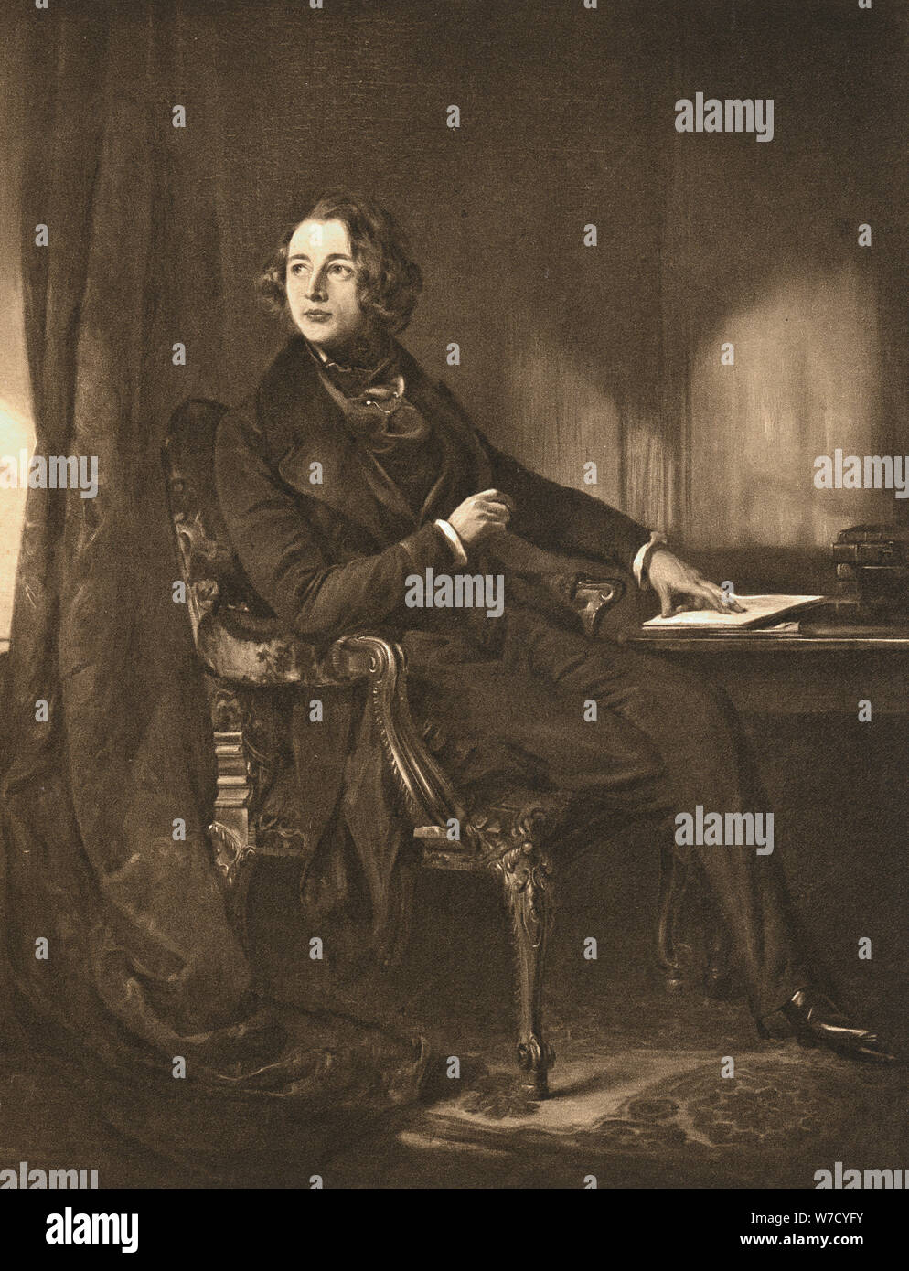 Charles Dickens, romanziere inglese e giornalista, c1836. Artista: sconosciuto Foto Stock
