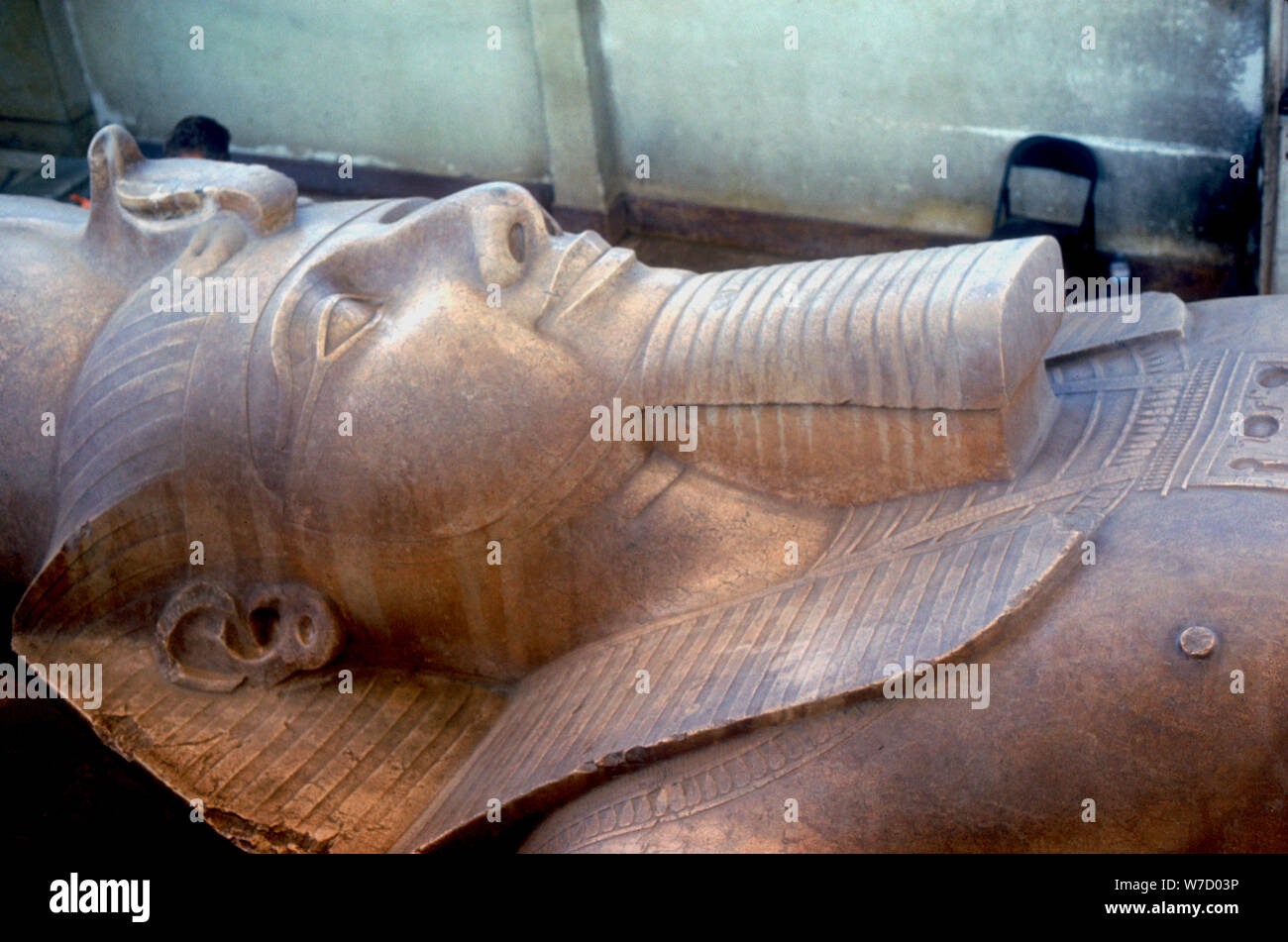 Testa della statua colossale di Ramses II, Memphis, Egitto, c13th secolo A.C. Artista: sconosciuto Foto Stock