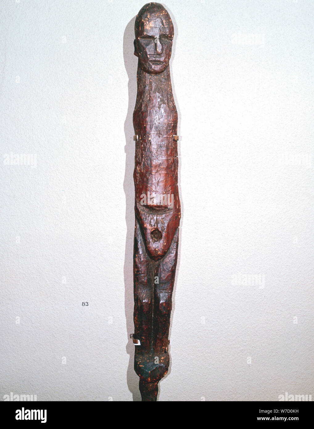 Celtic legno idolo maschio, Ralaghan, Co.Cork, Irlanda, c1o secolo A.C. Artista: sconosciuto Foto Stock