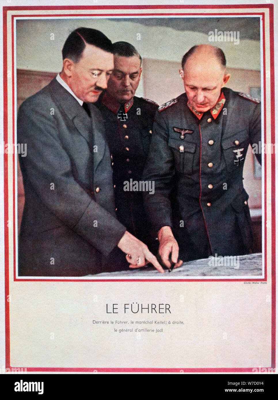 Adolf Hitler, Maresciallo di Campo Keitel e Jodl generale, 1942. Artista: Walter Frentz Foto Stock