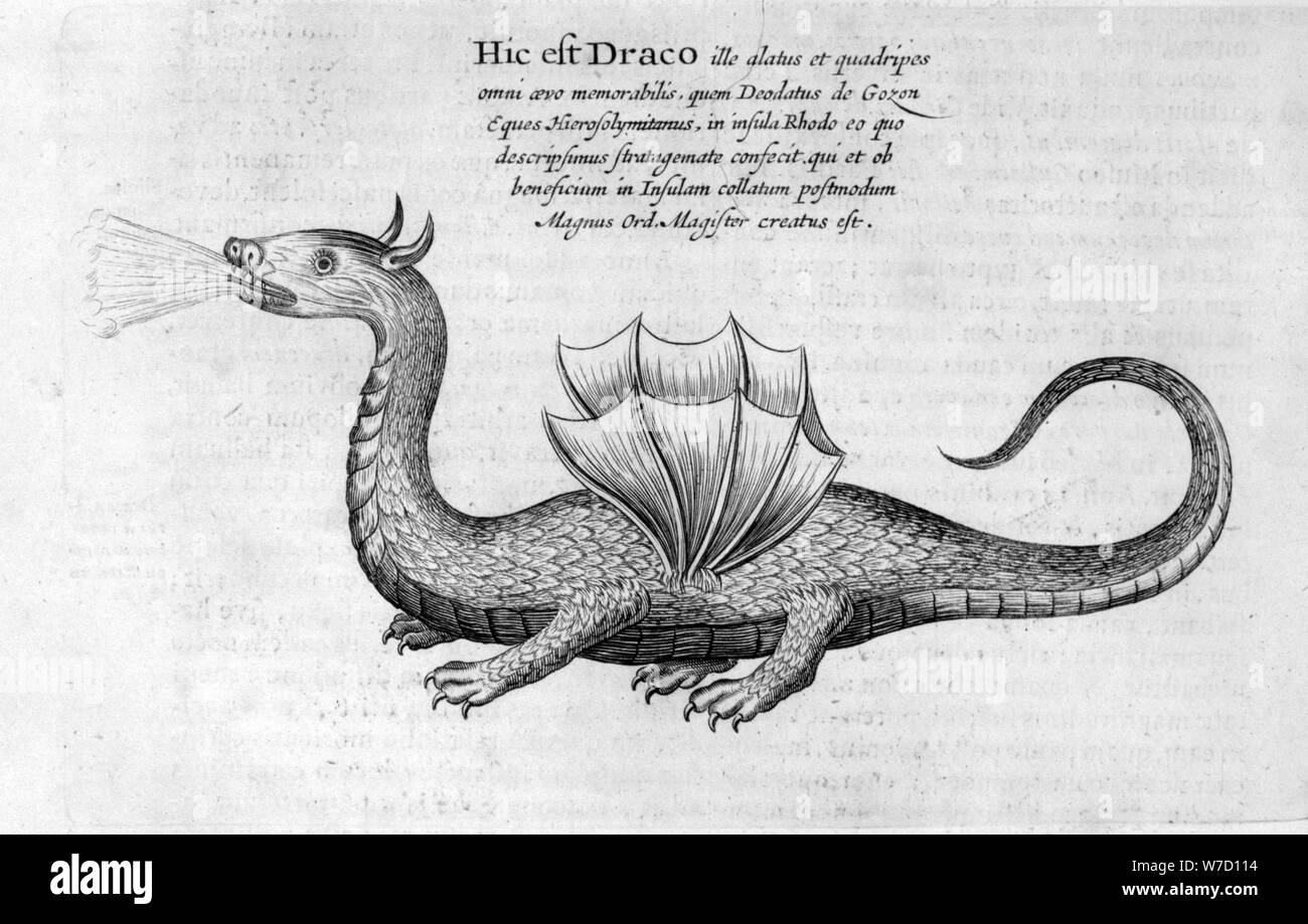 Drago, 1678. Artista: Athanasius Kircher Foto Stock