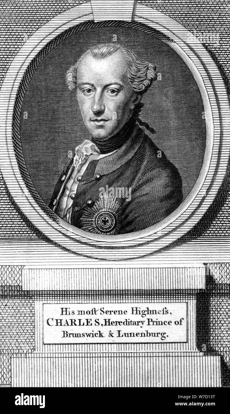 Carlo Guglielmo Ferdinando Duca di Brunswick, (1735-1806). Artista: sconosciuto Foto Stock