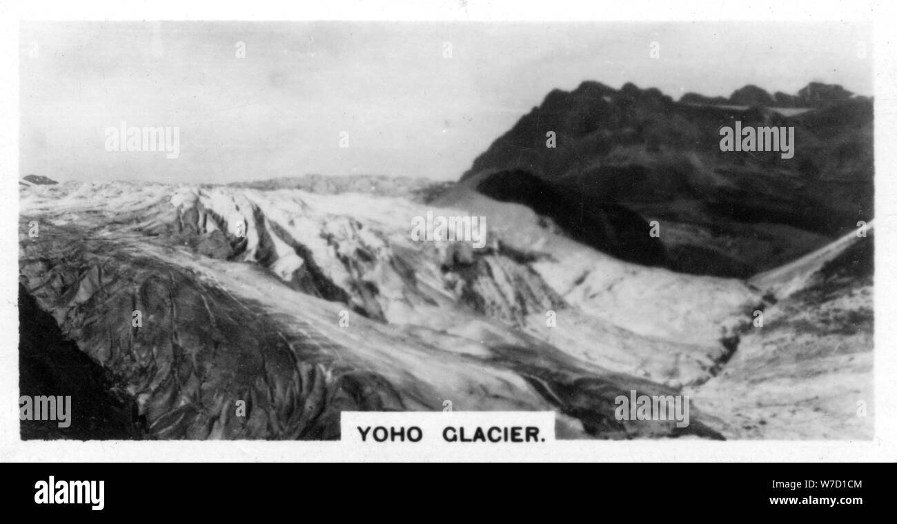 Il ghiacciaio di Yoho, montagne rocciose, Canada, c1920s. Artista: sconosciuto Foto Stock