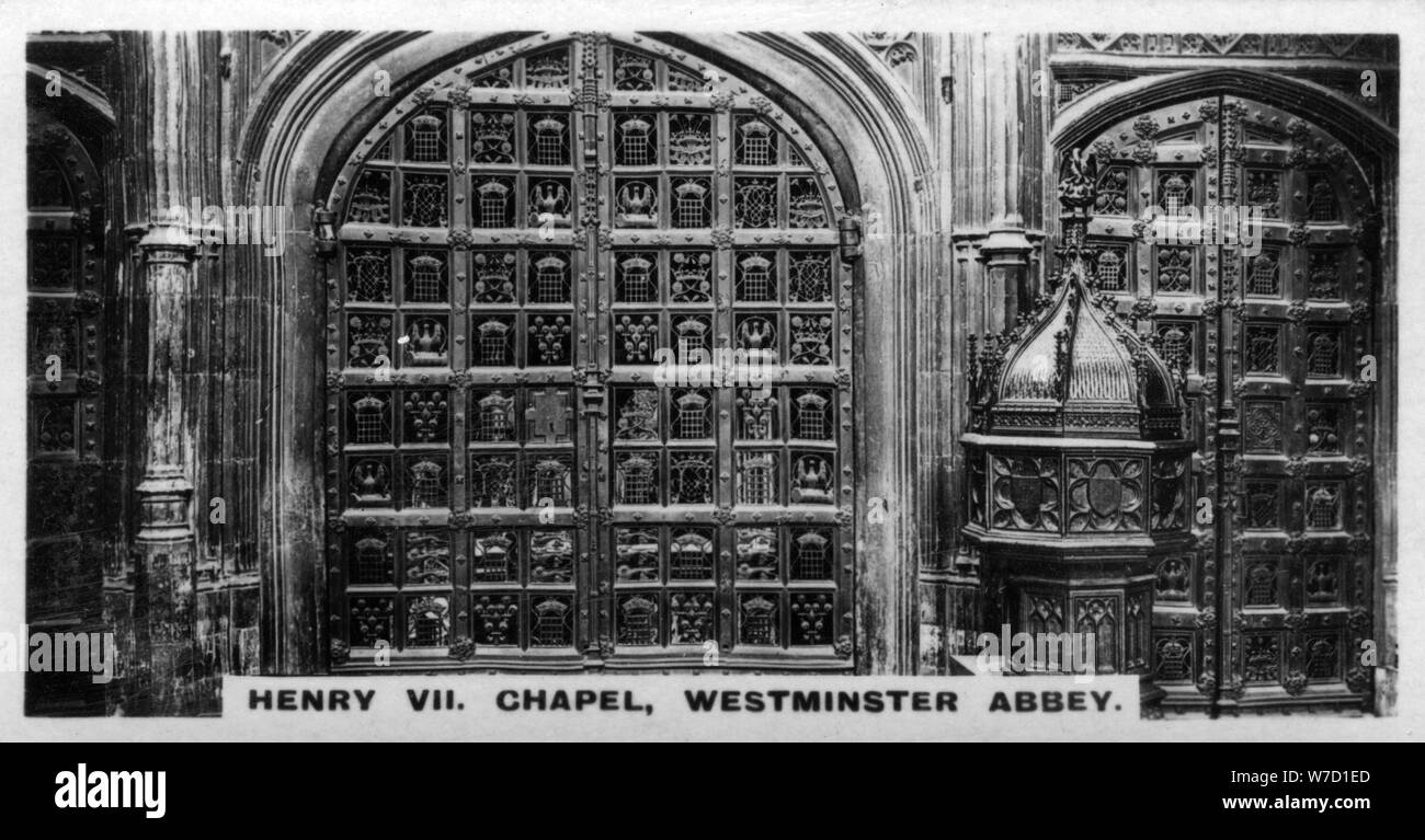 Enrico VII Cappella, l'Abbazia di Westminster, Londra, c1920s. Artista: sconosciuto Foto Stock