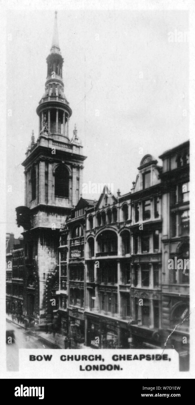 Chiesa di prua, Cheapside, Londra, c1920s. Artista: sconosciuto Foto Stock