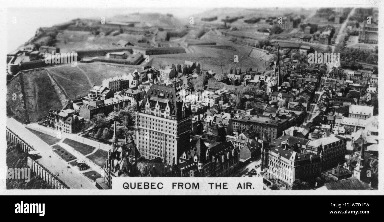 Il Quebec dall'aria, Canada, c1920s. Artista: sconosciuto Foto Stock
