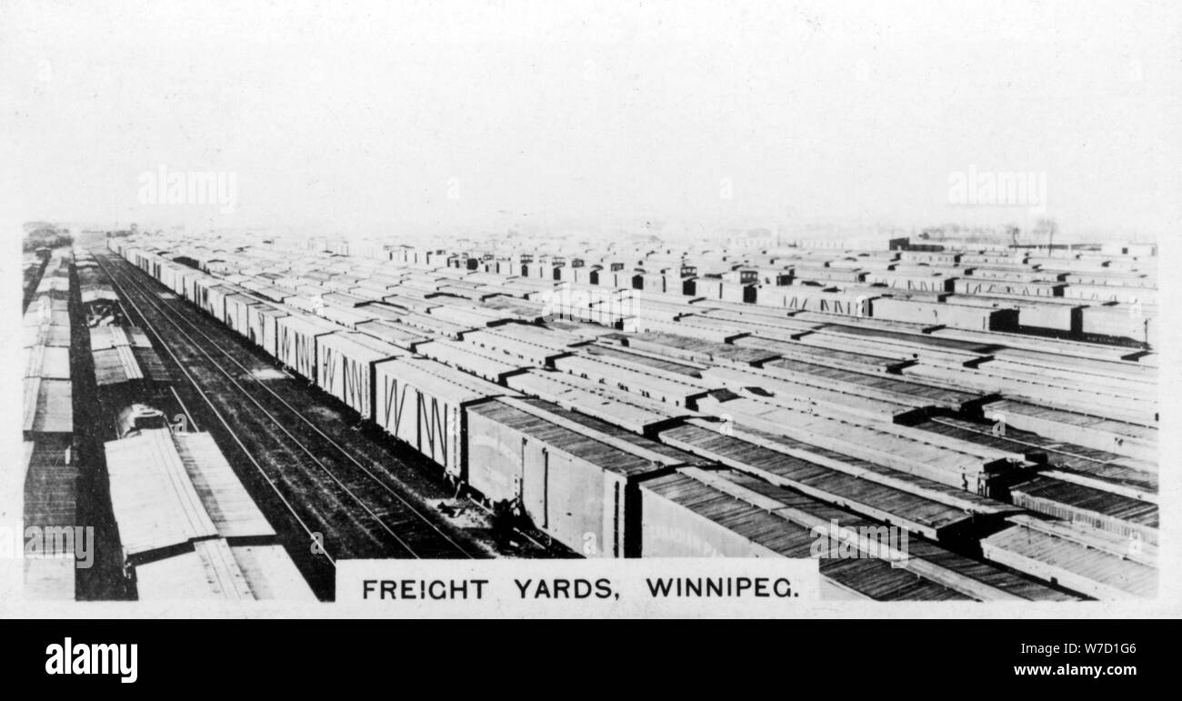 Freight Yard, Winnipeg, Manitoba, Canada, c1920s. Artista: sconosciuto Foto Stock