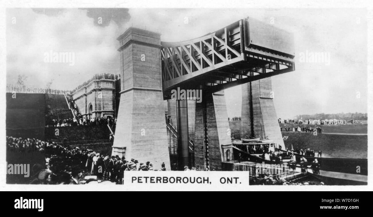 Il Peterborough bloccaggio sollevamento, Ontario, Canada, c1920s. Artista: sconosciuto Foto Stock