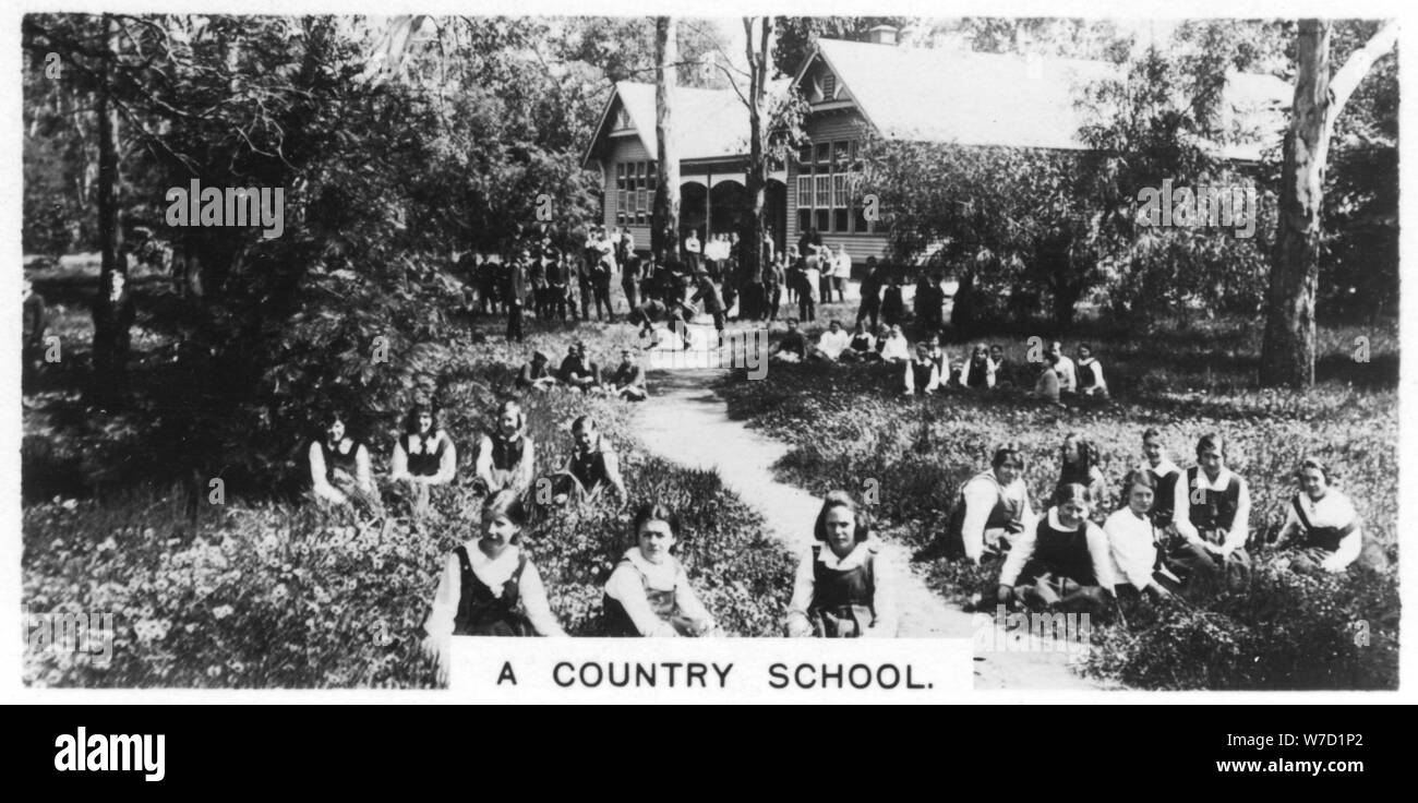 Un paese scuola, Australia, 1928. Artista: sconosciuto Foto Stock