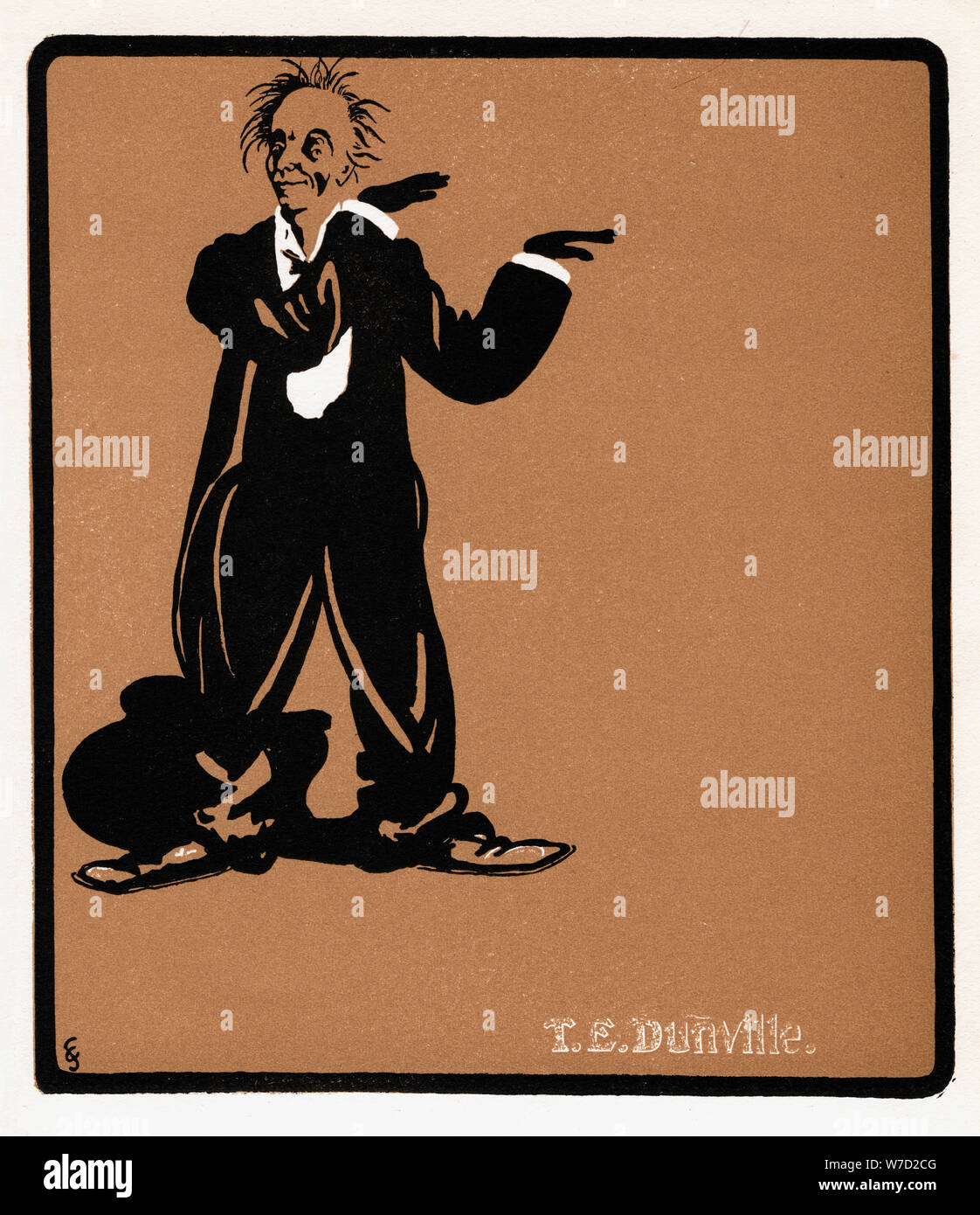 TE Dunville (1868-1924), cantante inglese e il comico, fine del XIX secolo. Artista: sconosciuto Foto Stock