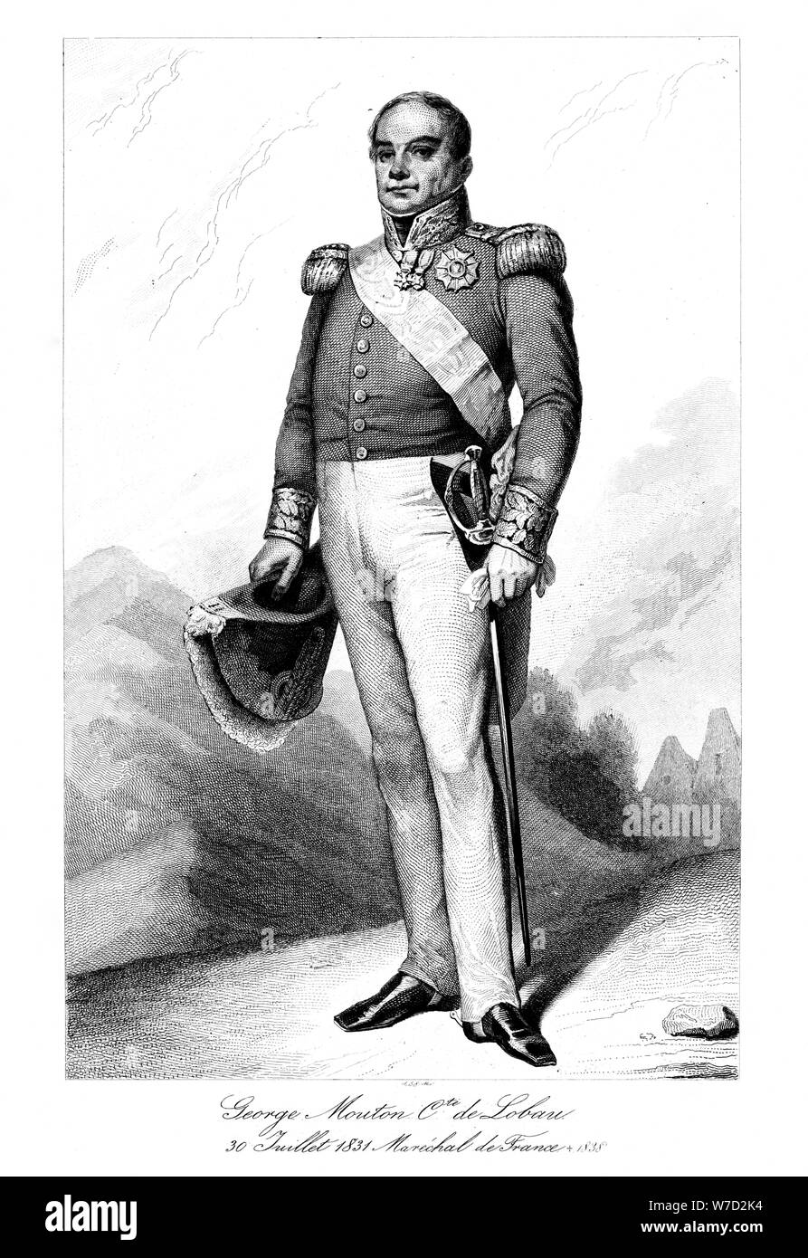 Georges Mouton (1770-1838), il Maresciallo di Francia 1839.Artista: Ruhiere Foto Stock