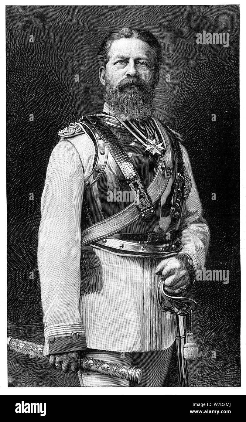 Federico III Re di Prussia e Imperatore di Germania, (1900). Artista: sconosciuto Foto Stock