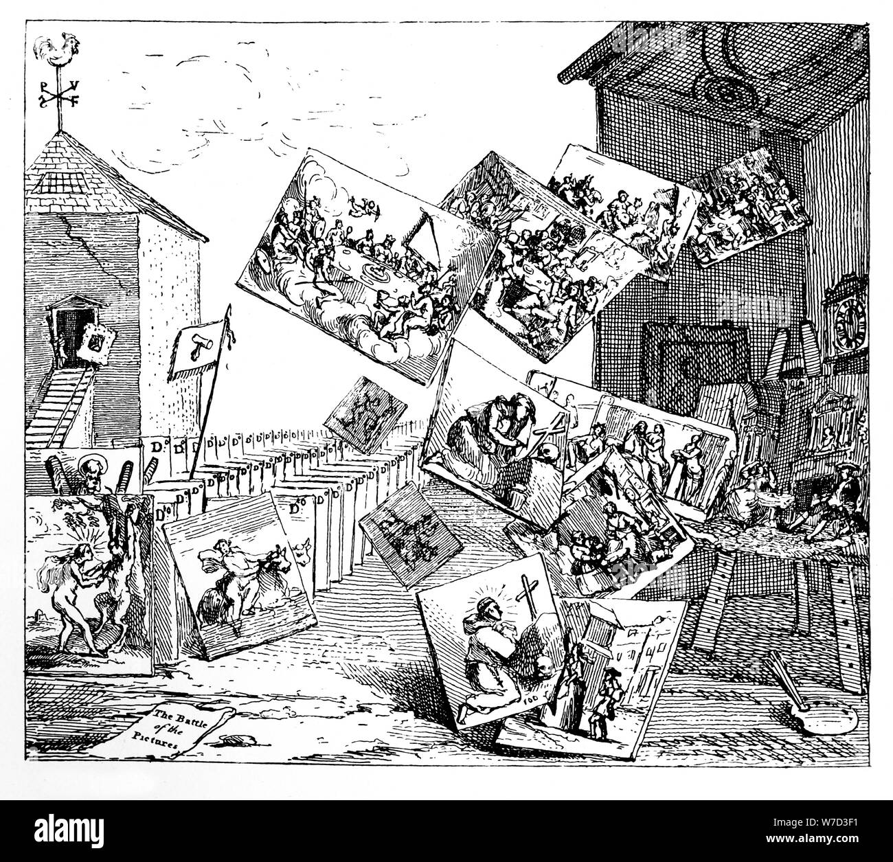 "La battaglia della foto', 1745.Artista: William Hogarth Foto Stock