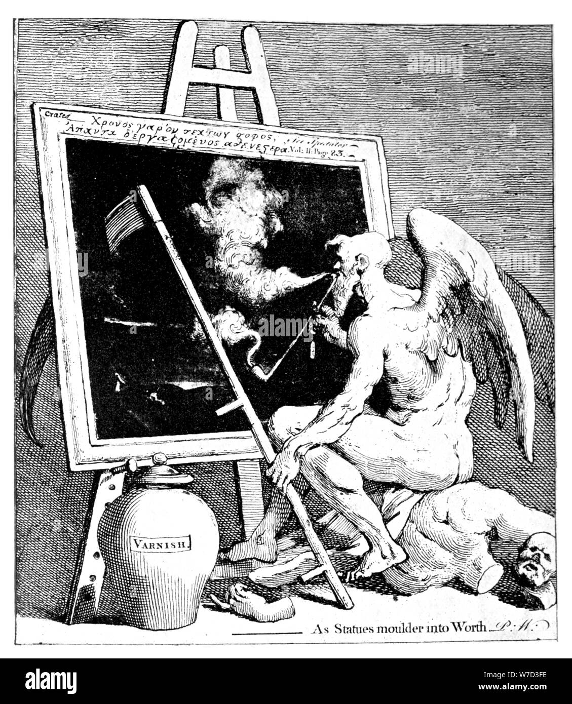 " Tempo di fumare una immagine', 1761. Artista: William Hogarth Foto Stock