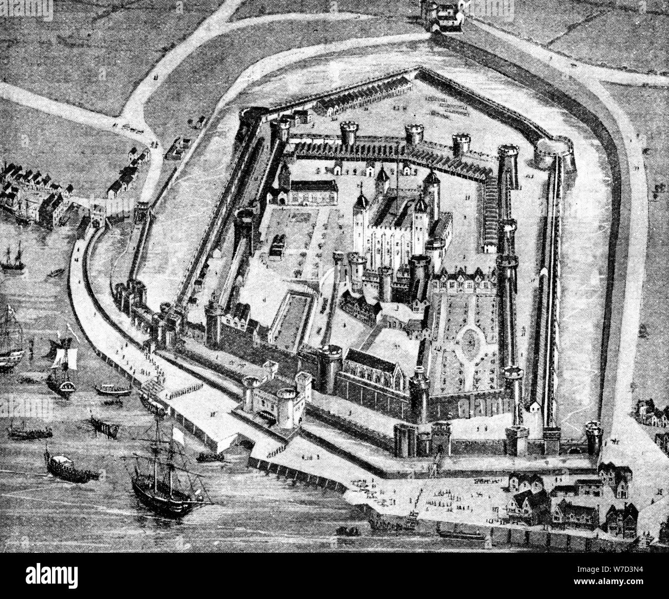 Torre di Londra, XVI secolo (1909). Artista: sconosciuto Foto Stock