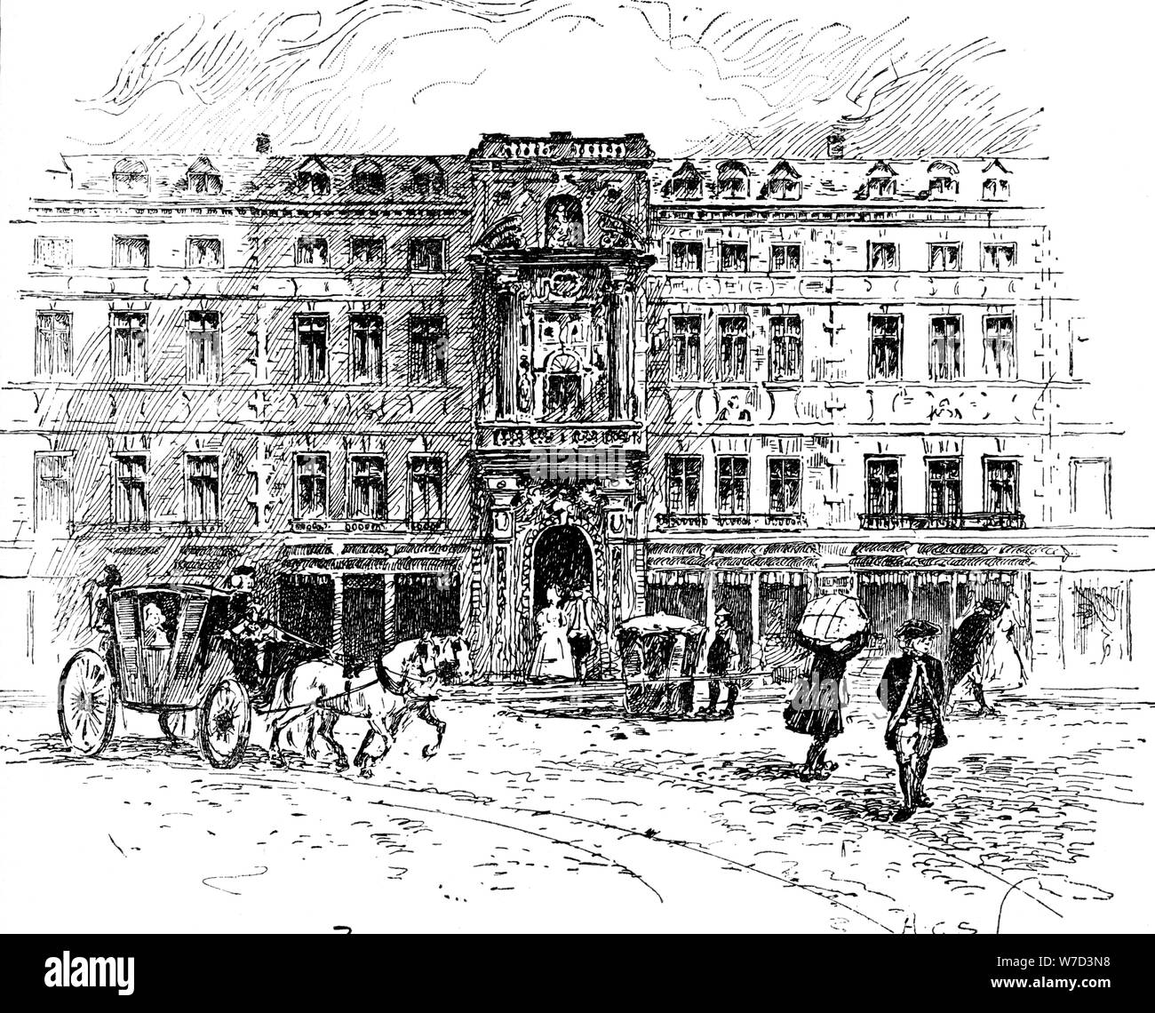 Il vecchio Mercers Hall, Londra, 1909. Artista: sconosciuto Foto Stock