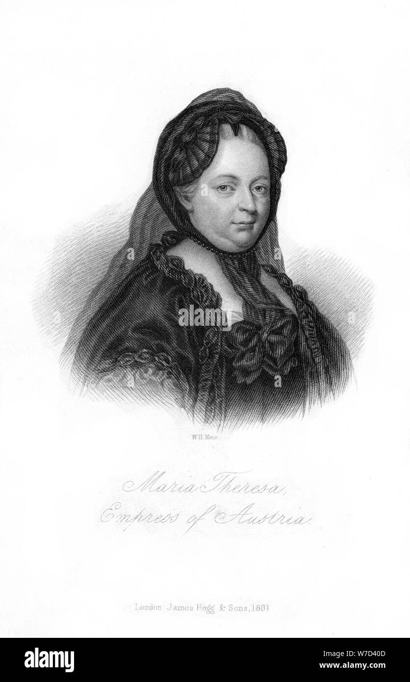 Imperatrice Maria Theresa d'Austria (1861).Artista: WH Mote Foto Stock