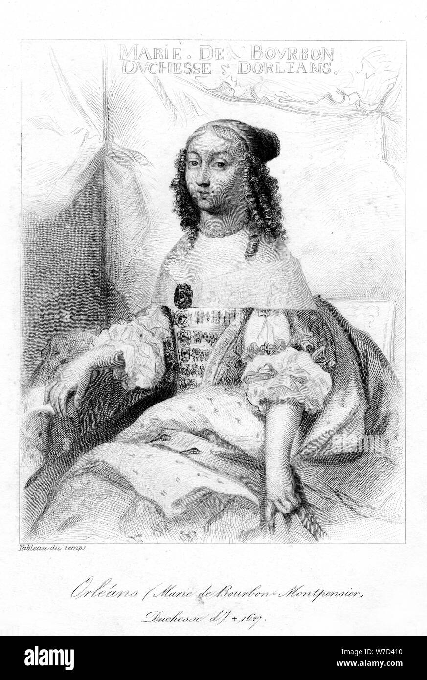 Anne Marie Louise d'Orleans, duchesse de Montpensier. Artista: sconosciuto Foto Stock