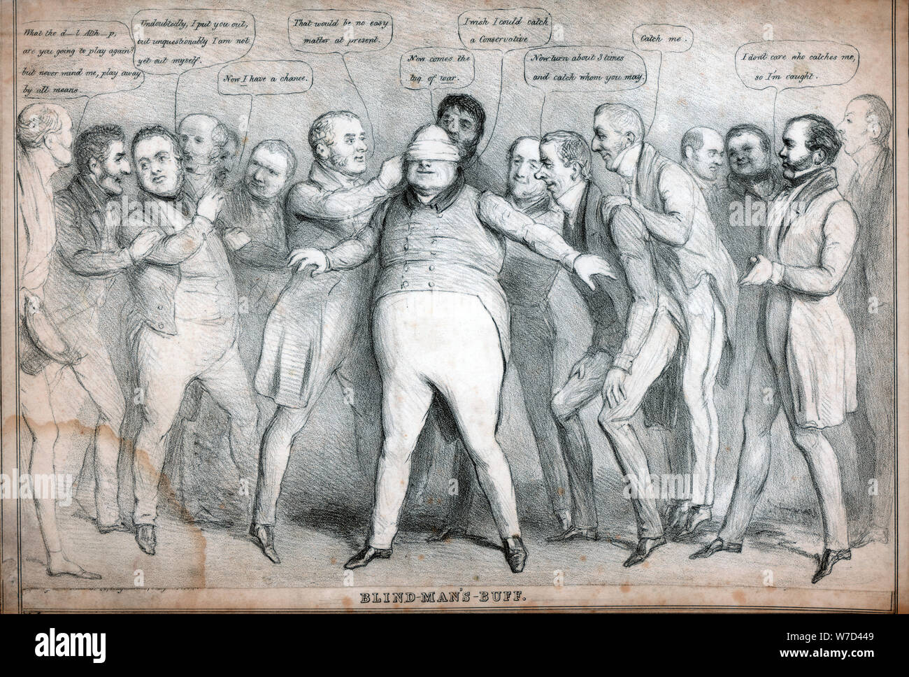"Uomo cieco Buff dell' inizio del XIX secolo. Artista: sconosciuto Foto Stock