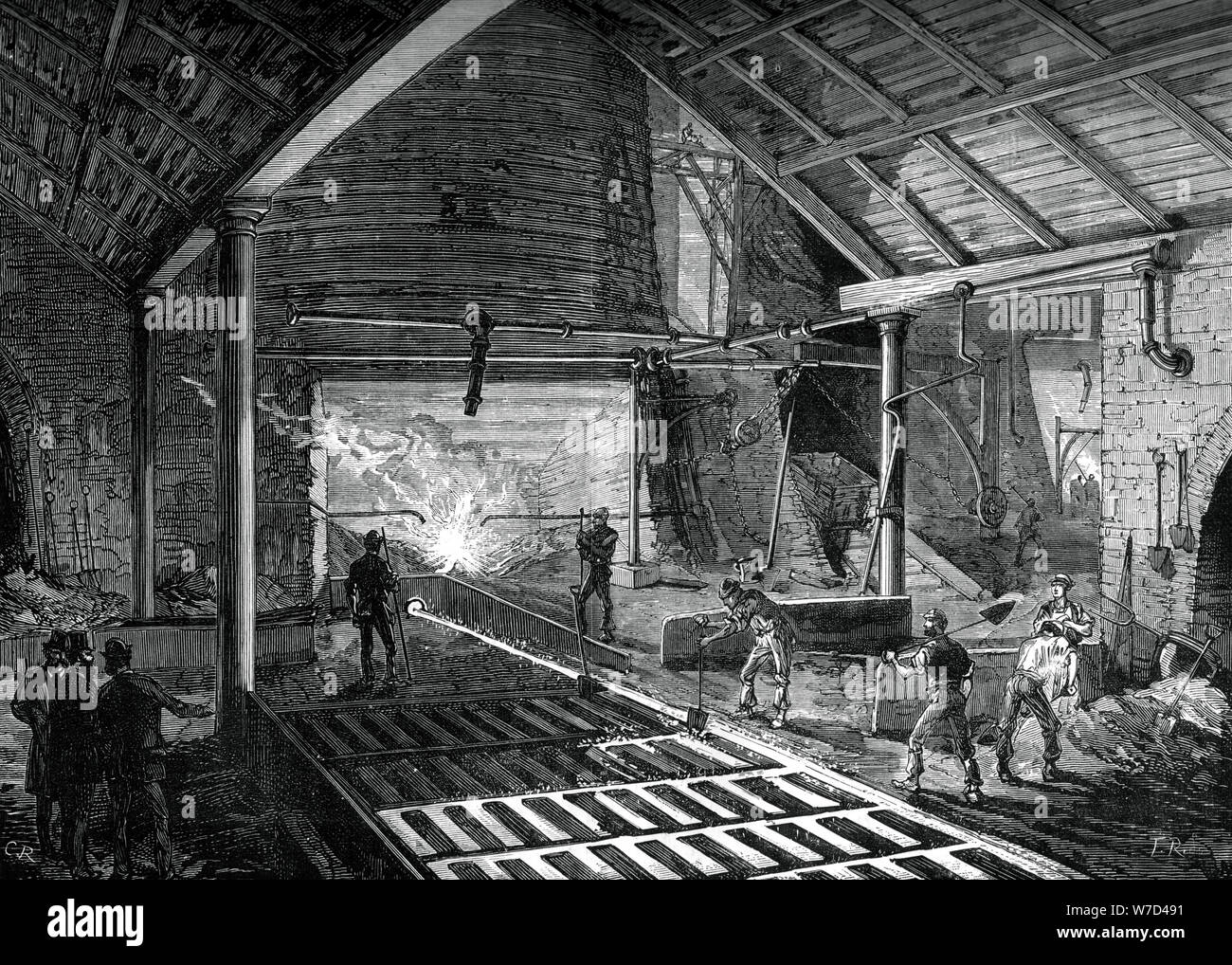 Esecuzione di ferro fuso in suini, c1880. Artista: sconosciuto Foto Stock