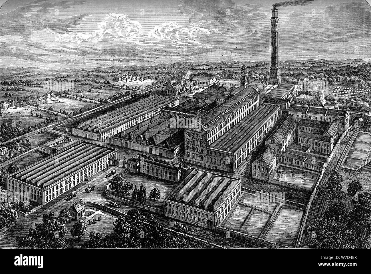 Camperdown opere di lino, Dundee, c1880. Artista: sconosciuto Foto Stock