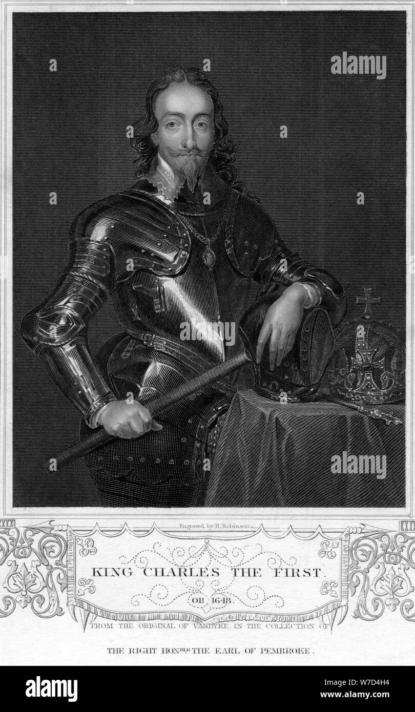 Carlo I di Inghilterra, (xix secolo).Artista: H Robinson Foto Stock