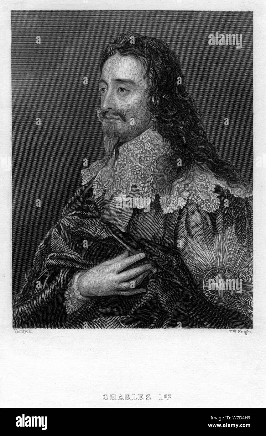 Carlo I di Inghilterra, (xix secolo).Artista: TW Knight Foto Stock