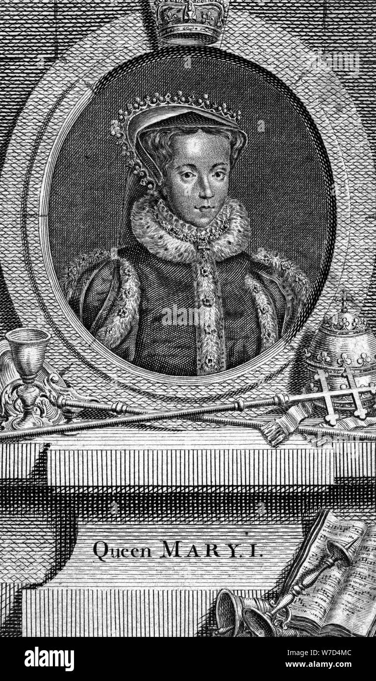 La regina Maria I di Inghilterra. Artista: sconosciuto Foto Stock