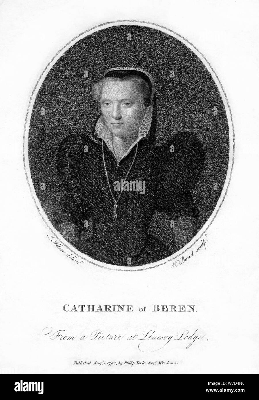 "Catharine di Beren', (1798).Artista: W Bond Foto Stock