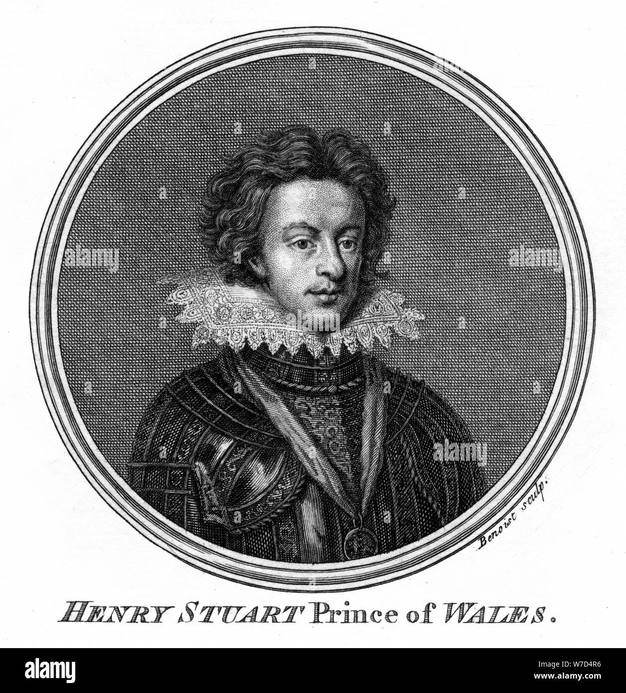 Enrico Federico Stuart, Principe di Galles, (1594-1612).Artista: Benoist Foto Stock