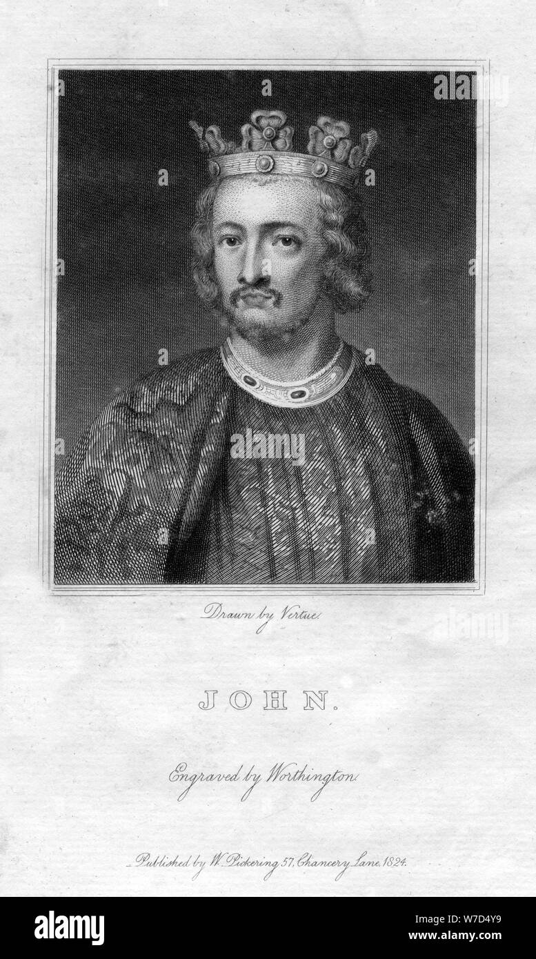 Re Giovanni di Inghilterra, (1824).Artista: Worthington Foto Stock