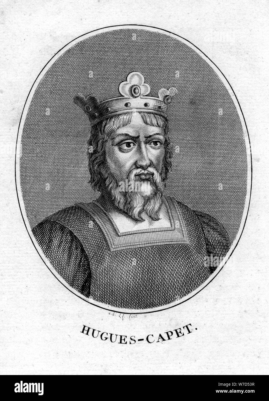 Hugh Capet, re di Francia. Artista: sconosciuto Foto Stock