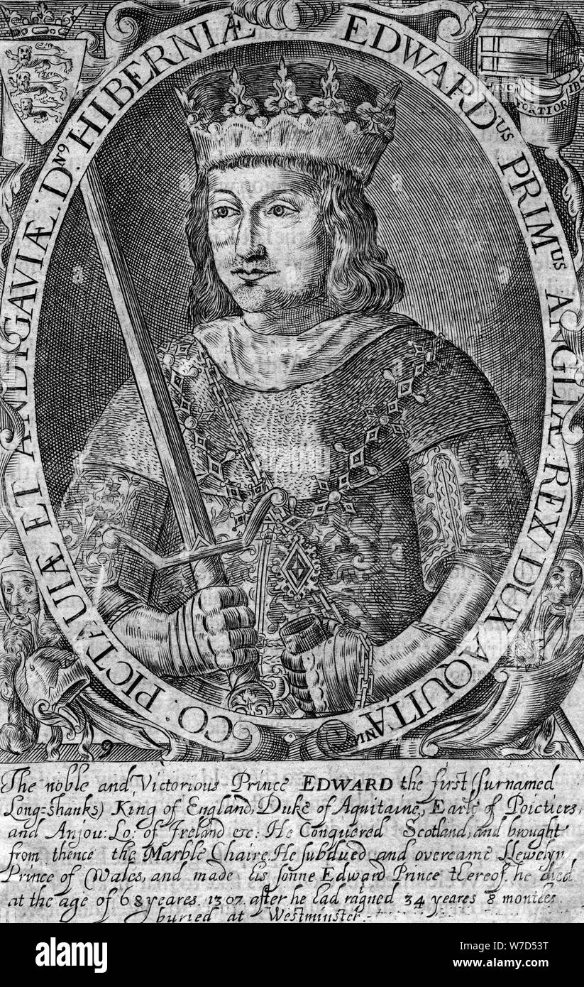 Edward I, re d'Inghilterra. Artista: sconosciuto Foto Stock