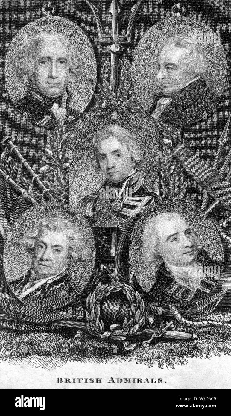 British Admirals. Artista: sconosciuto Foto Stock