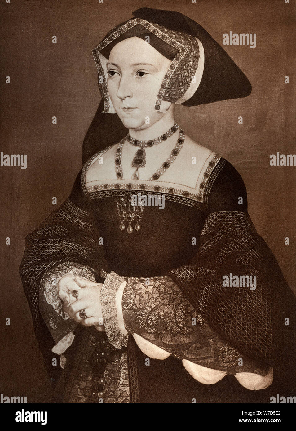 "Jane Seymour', 1536 (1902). Artista: Hans Holbein il Giovane Foto Stock