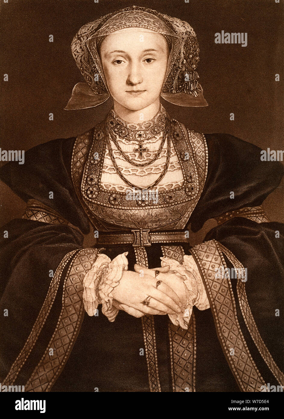 "Anne of Cleves', 1539, (1902). Artista: Hans Holbein il Giovane Foto Stock