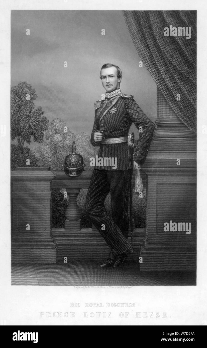 Il principe Luigi di Hesse, XIX secolo.Artista: DJ Pound Foto Stock