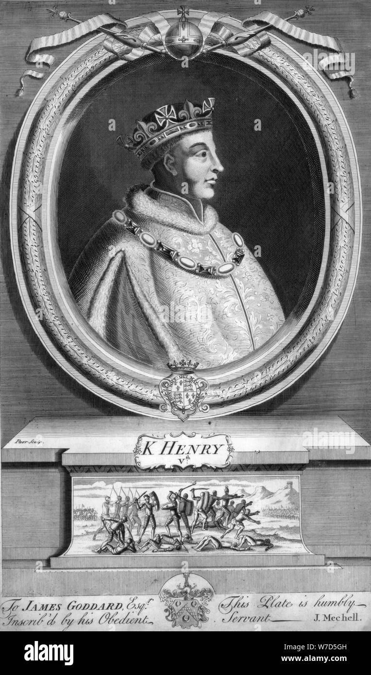 Enrico V, re d'Inghilterra.Artista: Parr Foto Stock